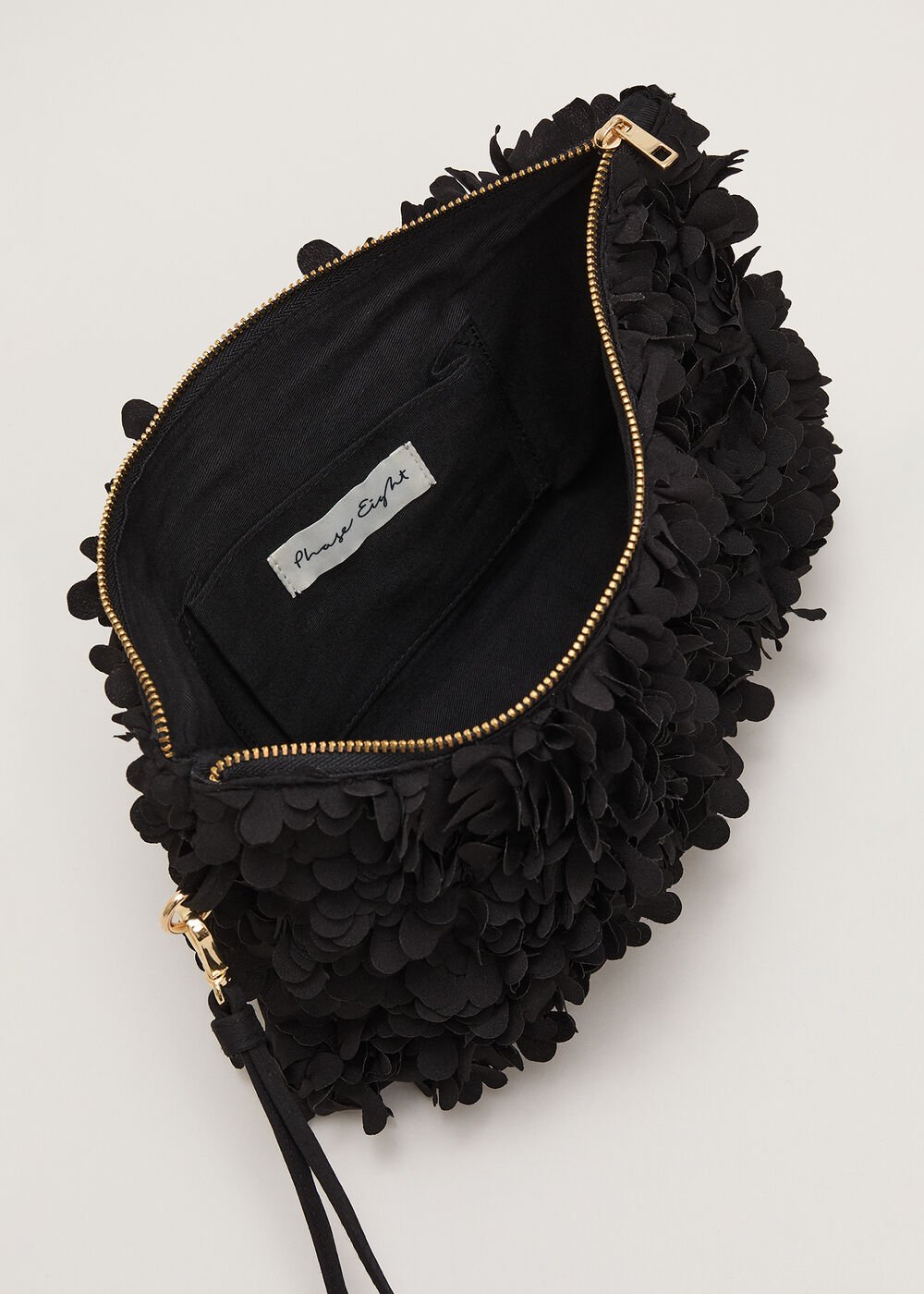 Petal Clutch Bag Black