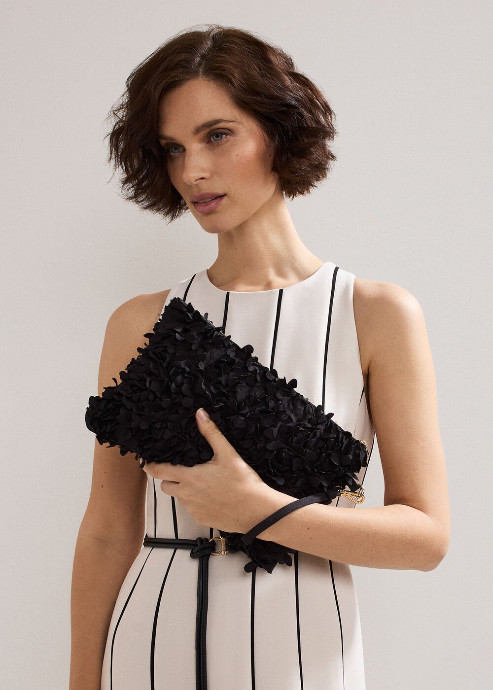 Petal Clutch Bag Black