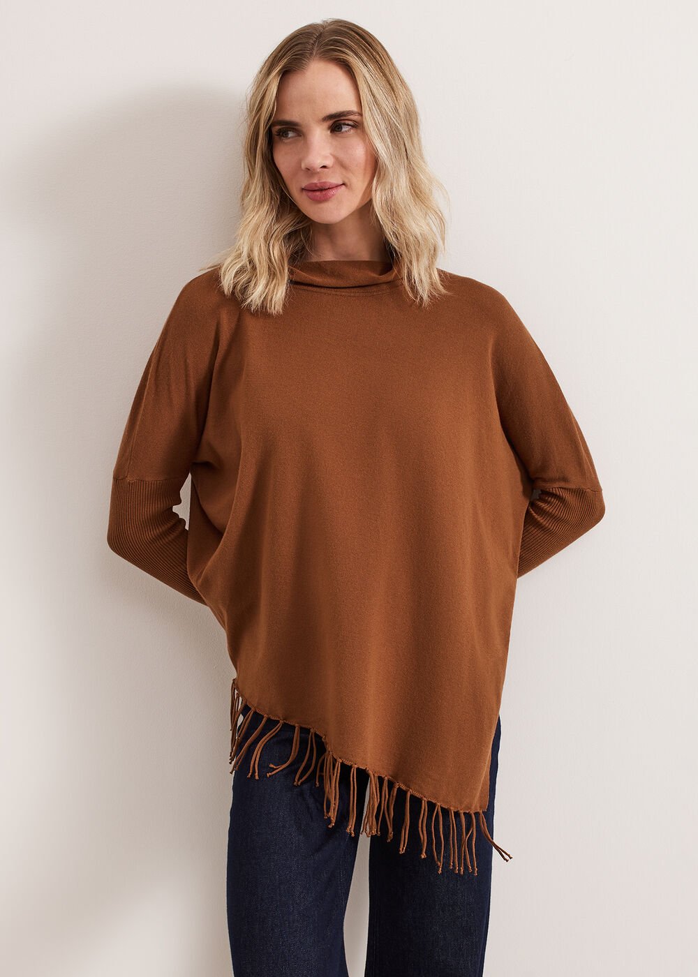 Athena Tassel Knit Brown