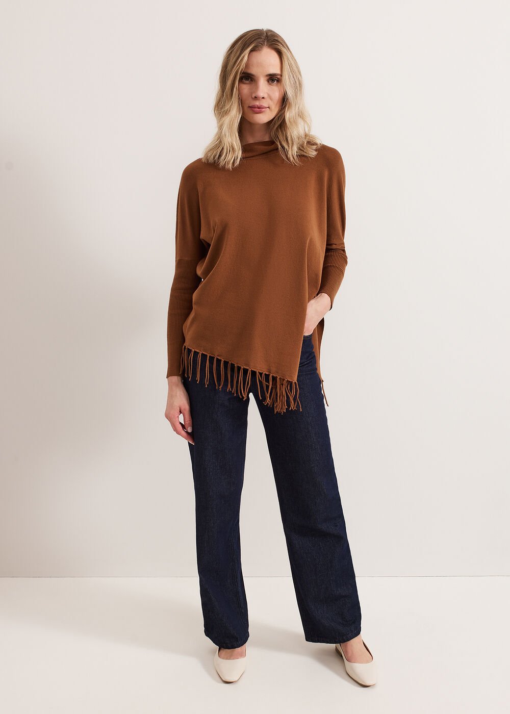 Athena Tassel Knit Brown