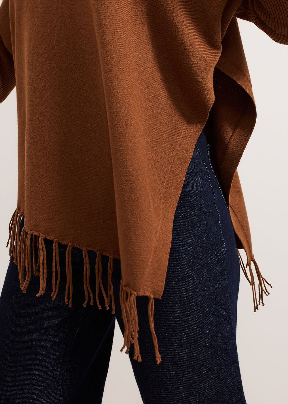 Athena Tassel Knit Brown
