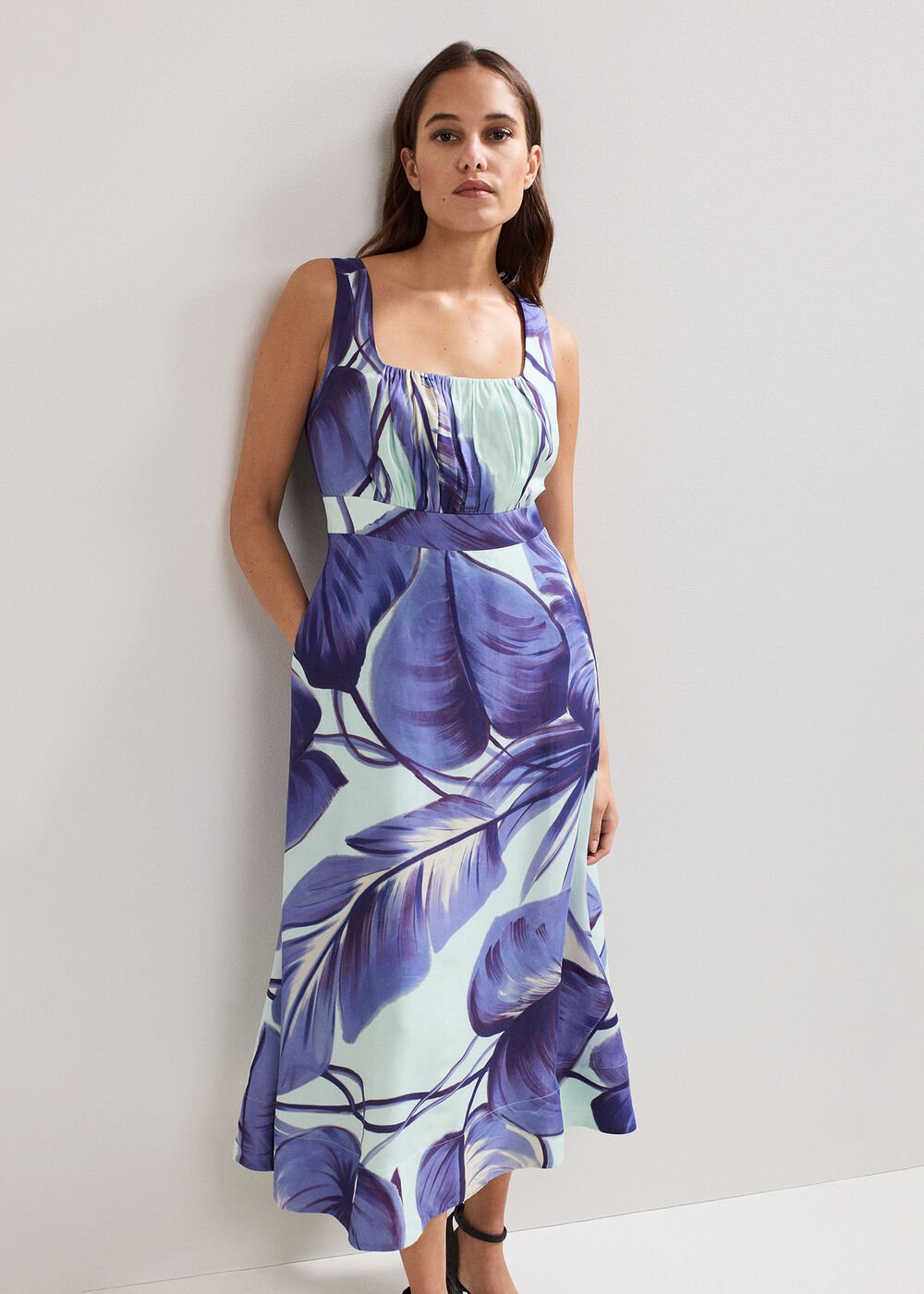 Linda Midi Dress Blue
