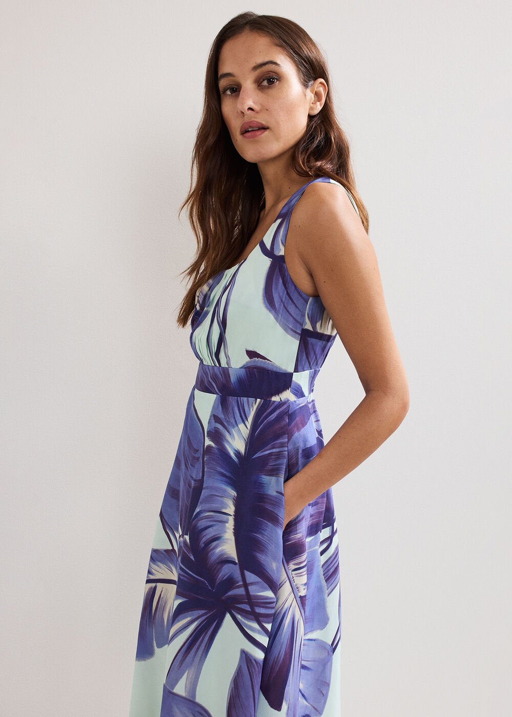 Linda Midi Dress Blue