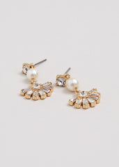 Pearl Drop Earrings Gold