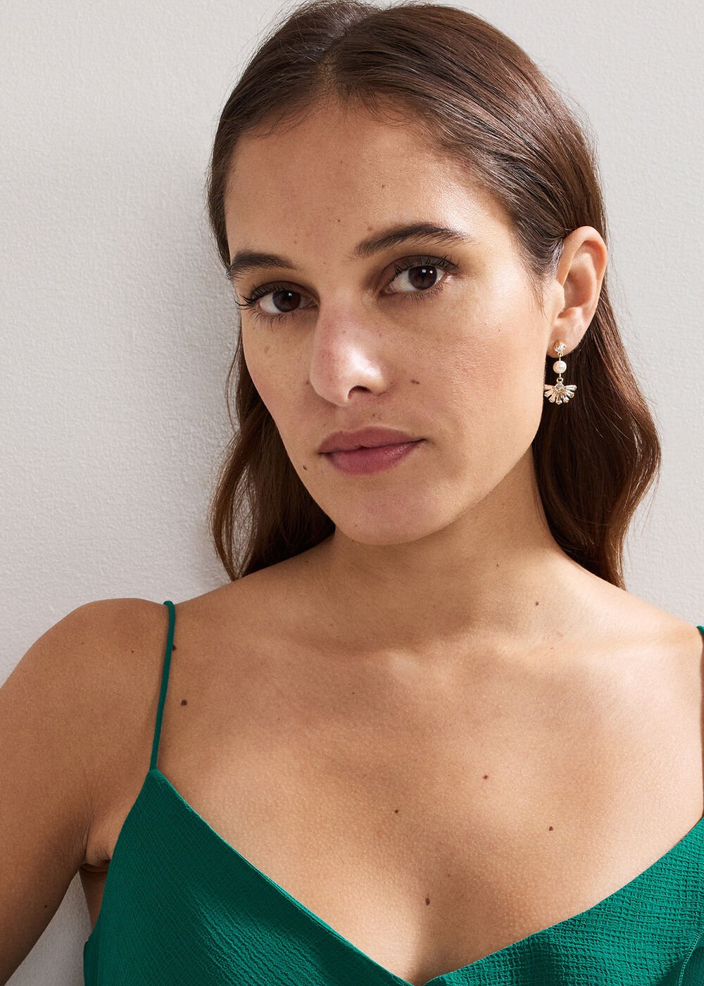 Pearl Drop Earrings Gold