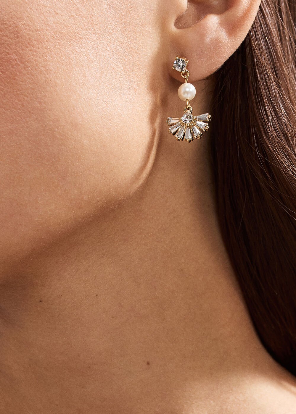 Pearl Drop Earrings Gold
