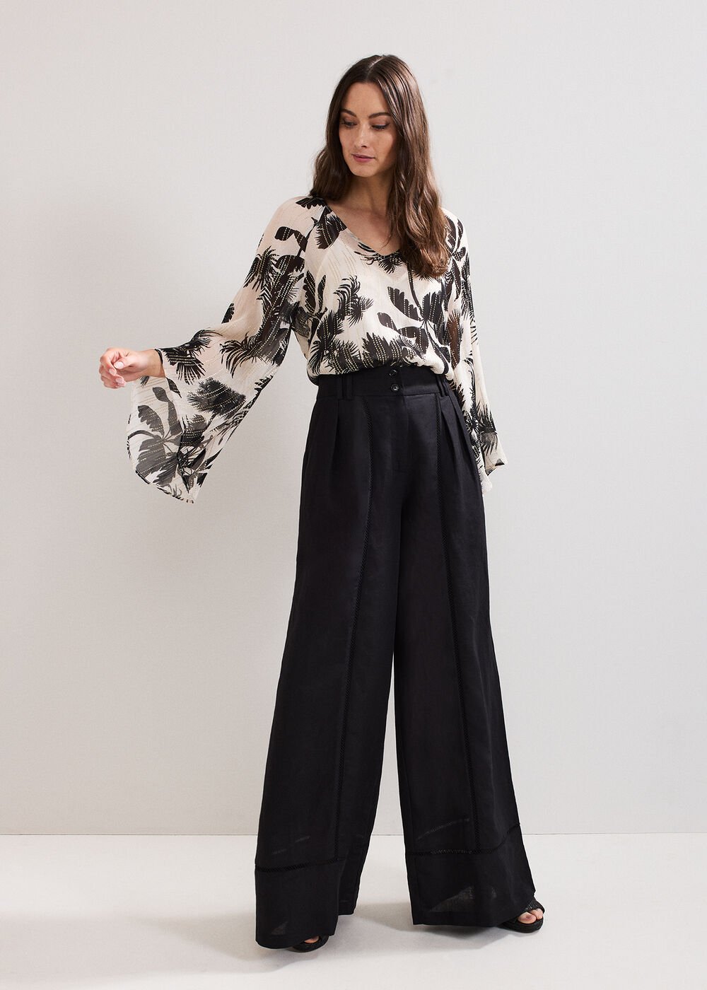 Ayse Linen Trouser Black