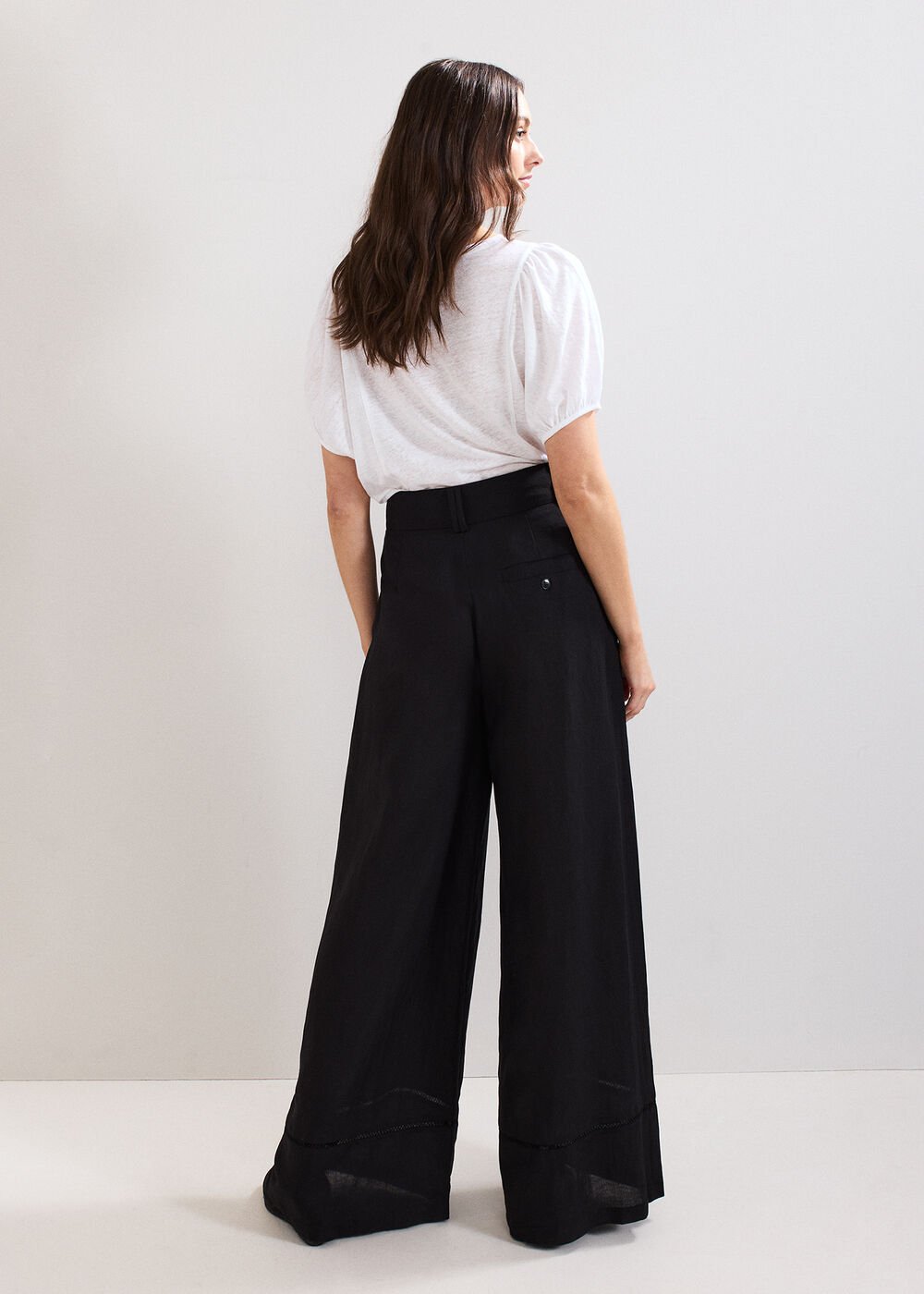 Ayse Linen Trouser Black