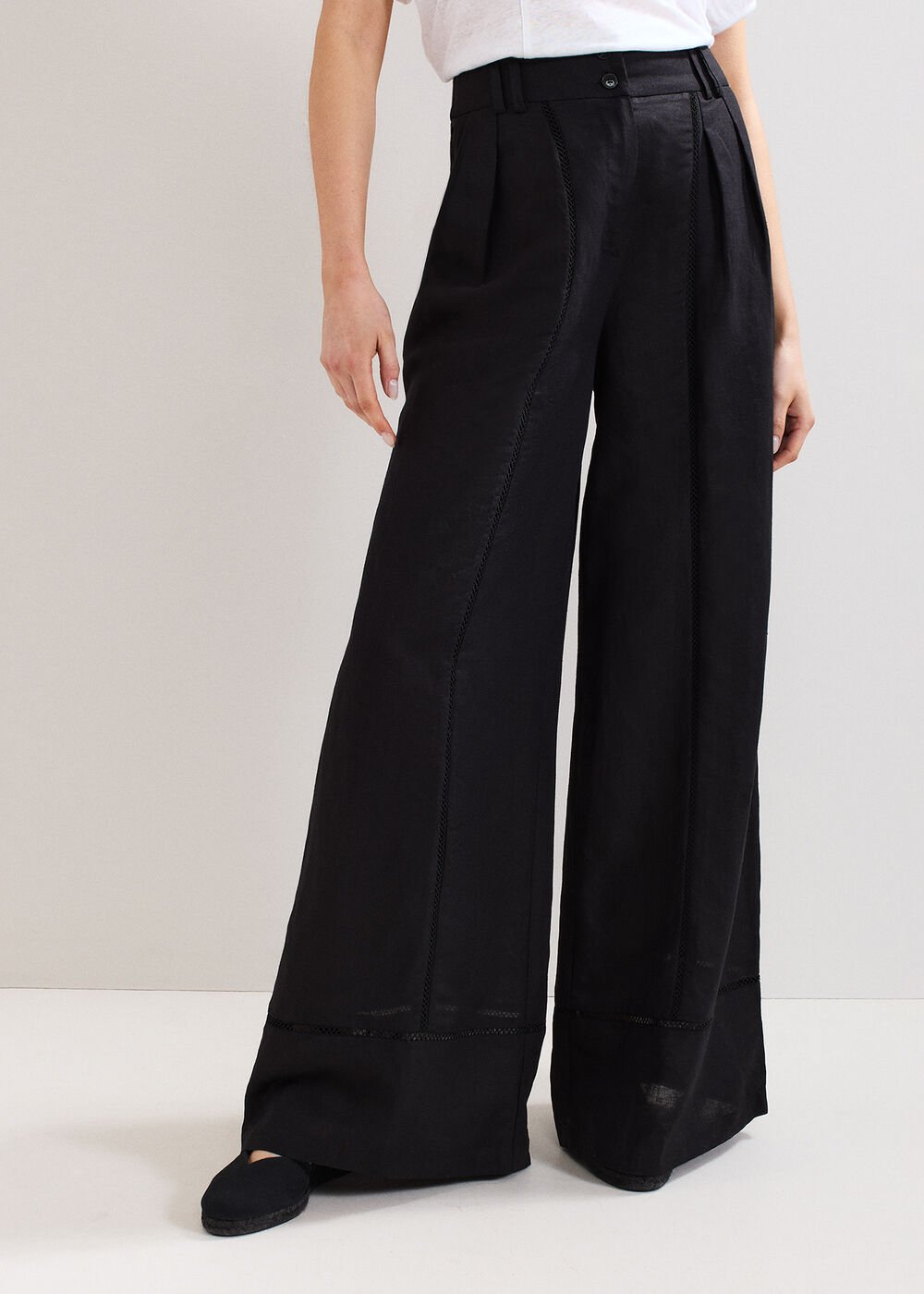 Ayse Linen Trouser Black