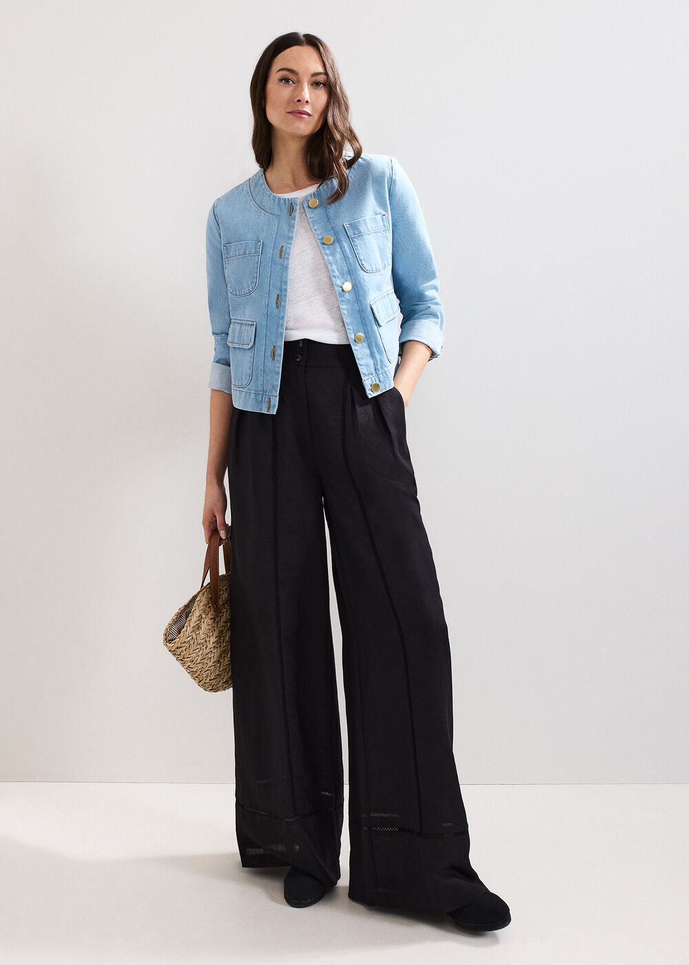 Ayse Linen Trouser Black