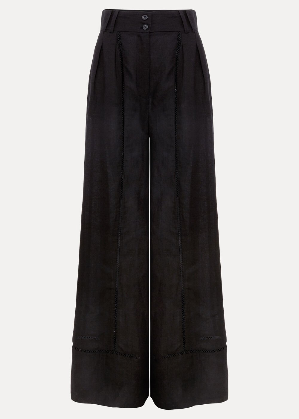 Ayse Linen Trouser Black