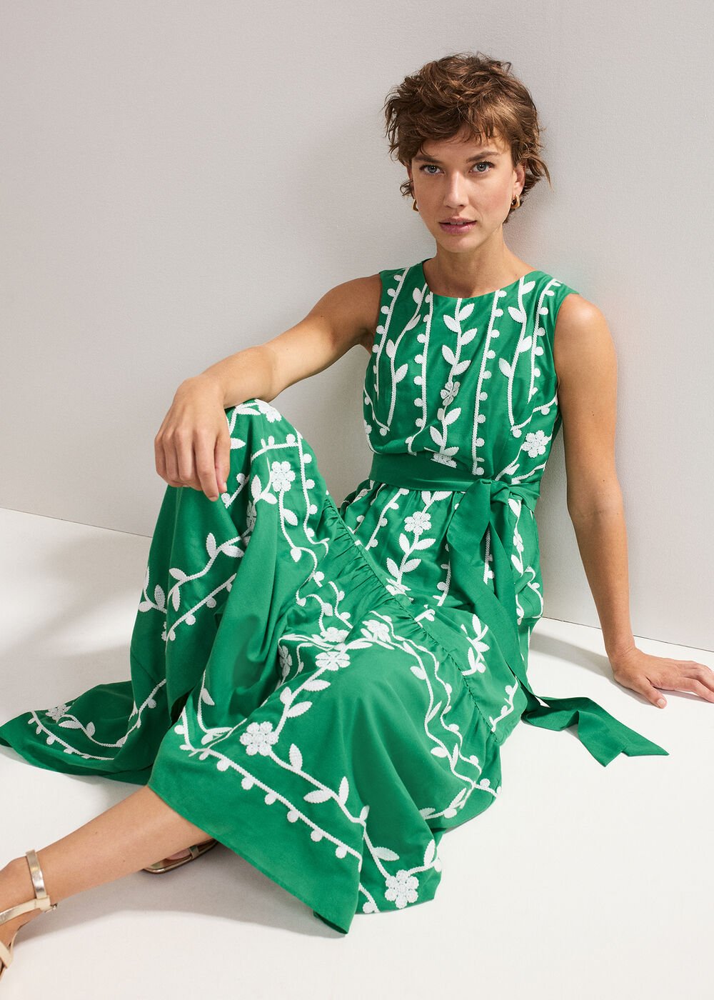 Ida Floral Dress Green