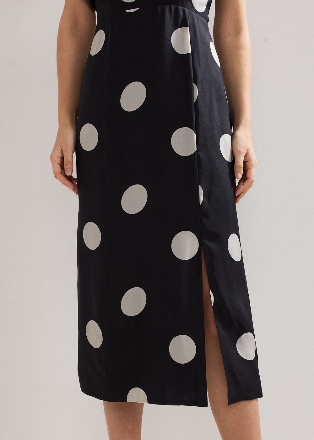 Joslyne Spot Dress Black/Ivory