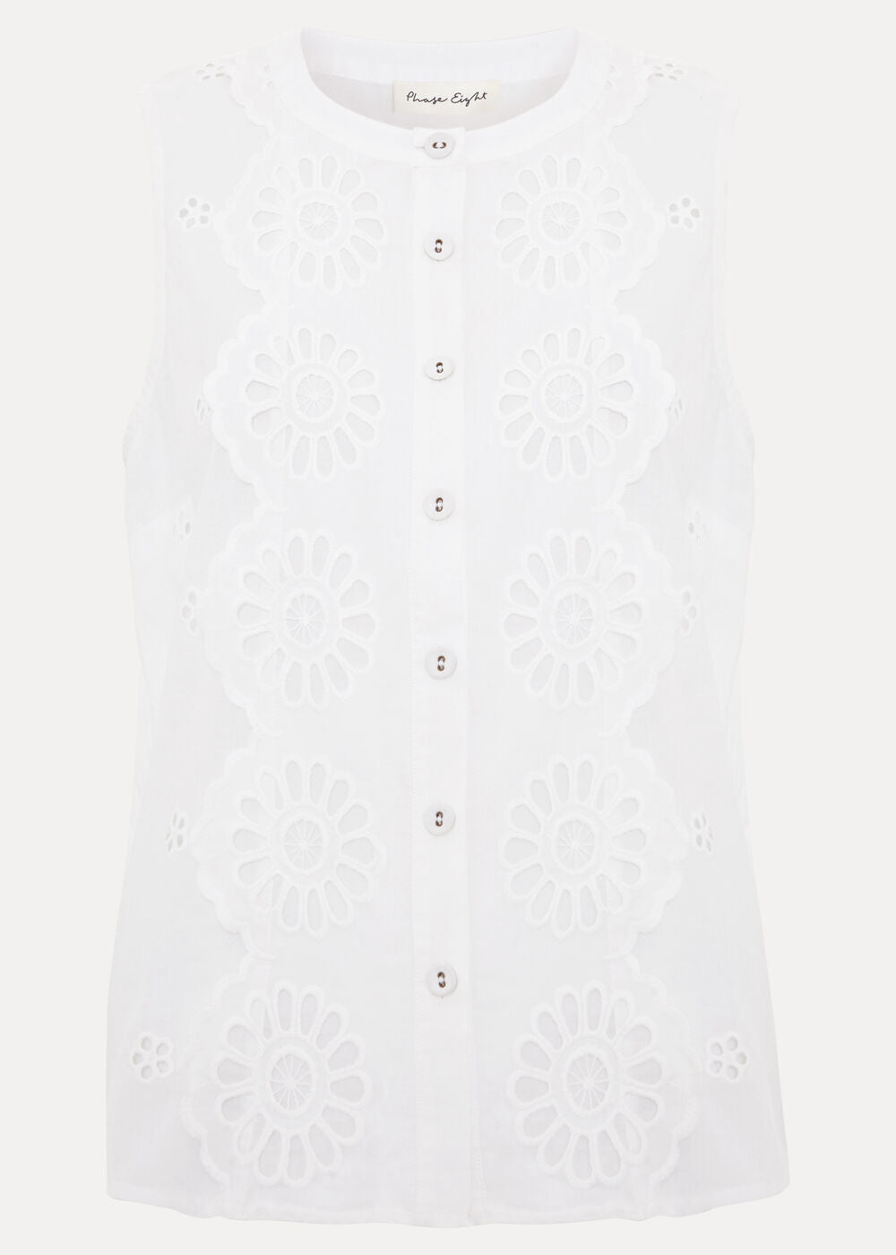 Tilda Broderie Top White