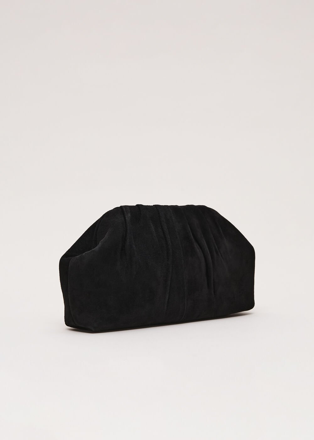 Suede Clutch Bag Black