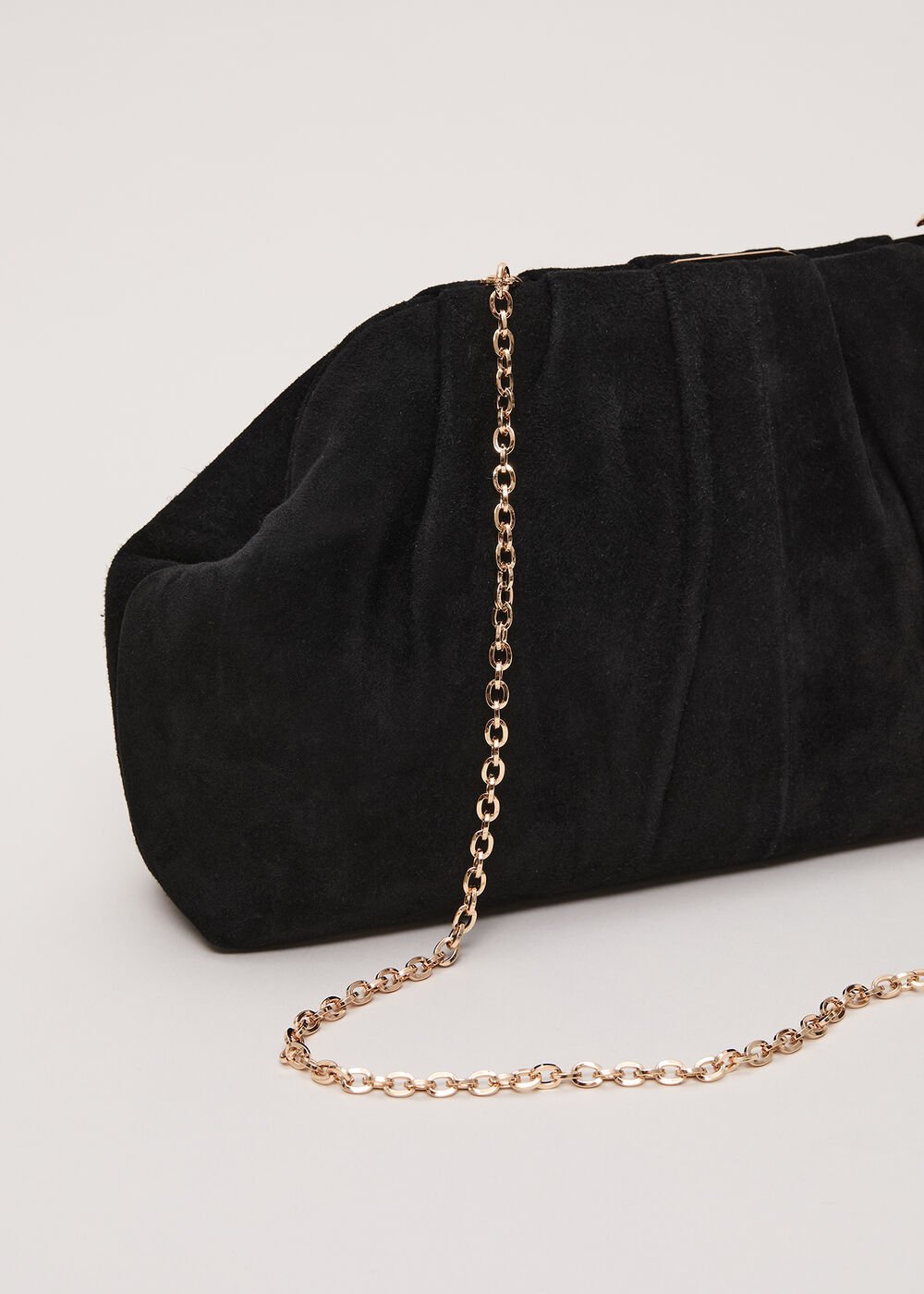 Suede Clutch Bag Black
