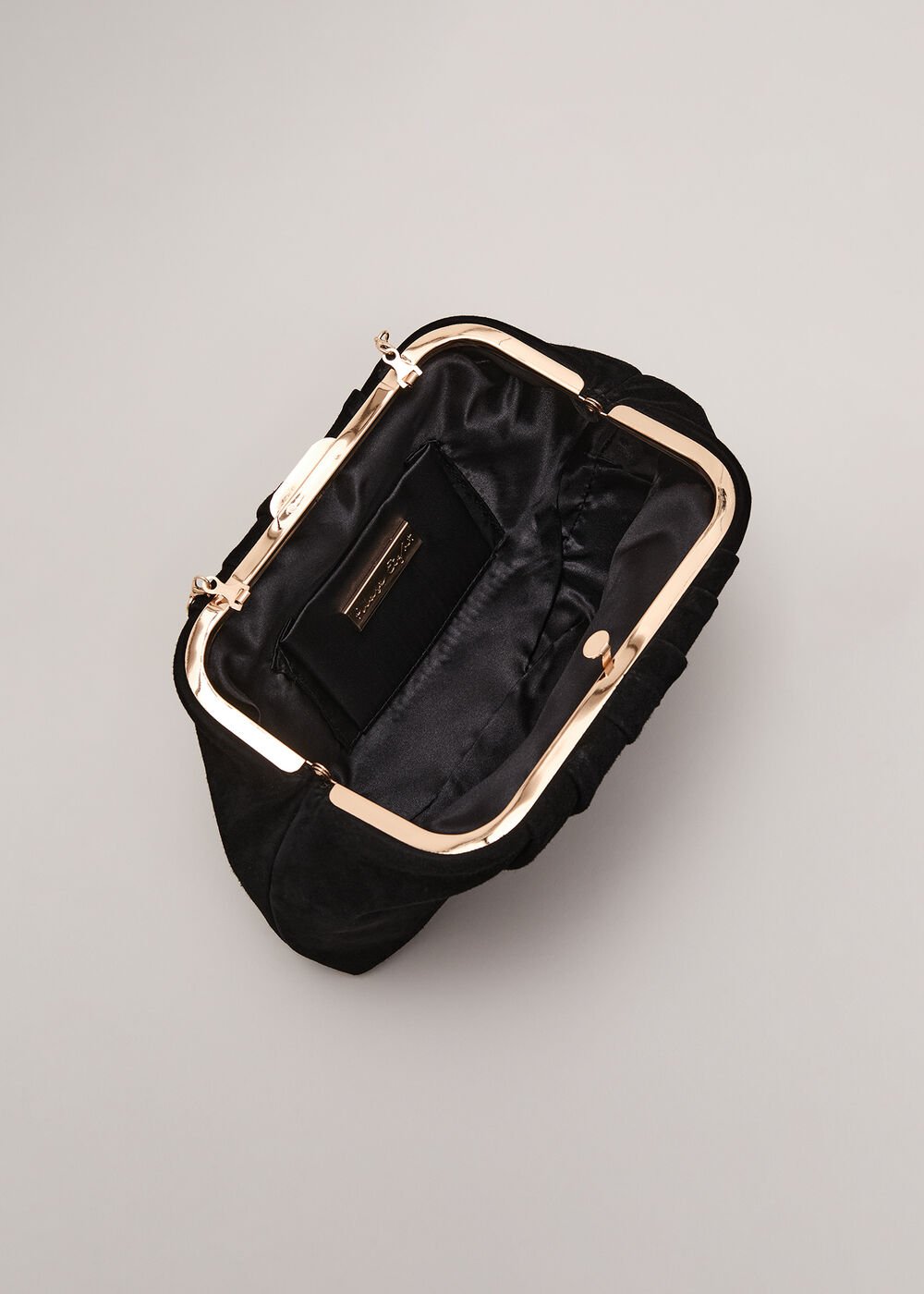 Suede Clutch Bag Black