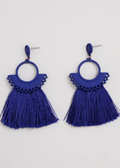 Tassle Earrings Blue