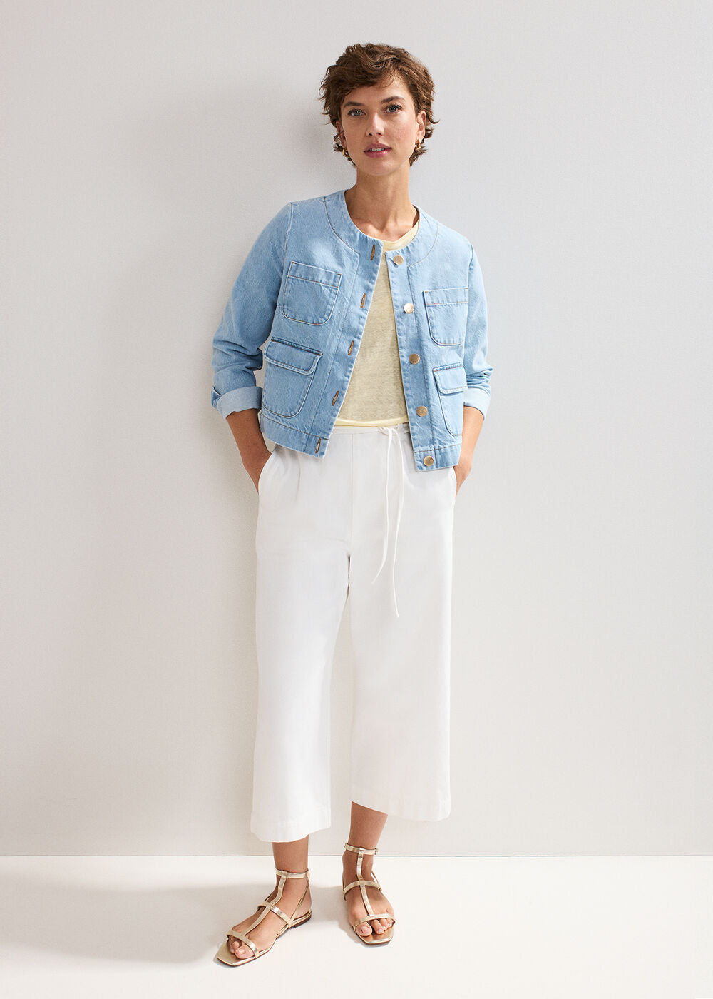 Arabel Linen Top Yellow