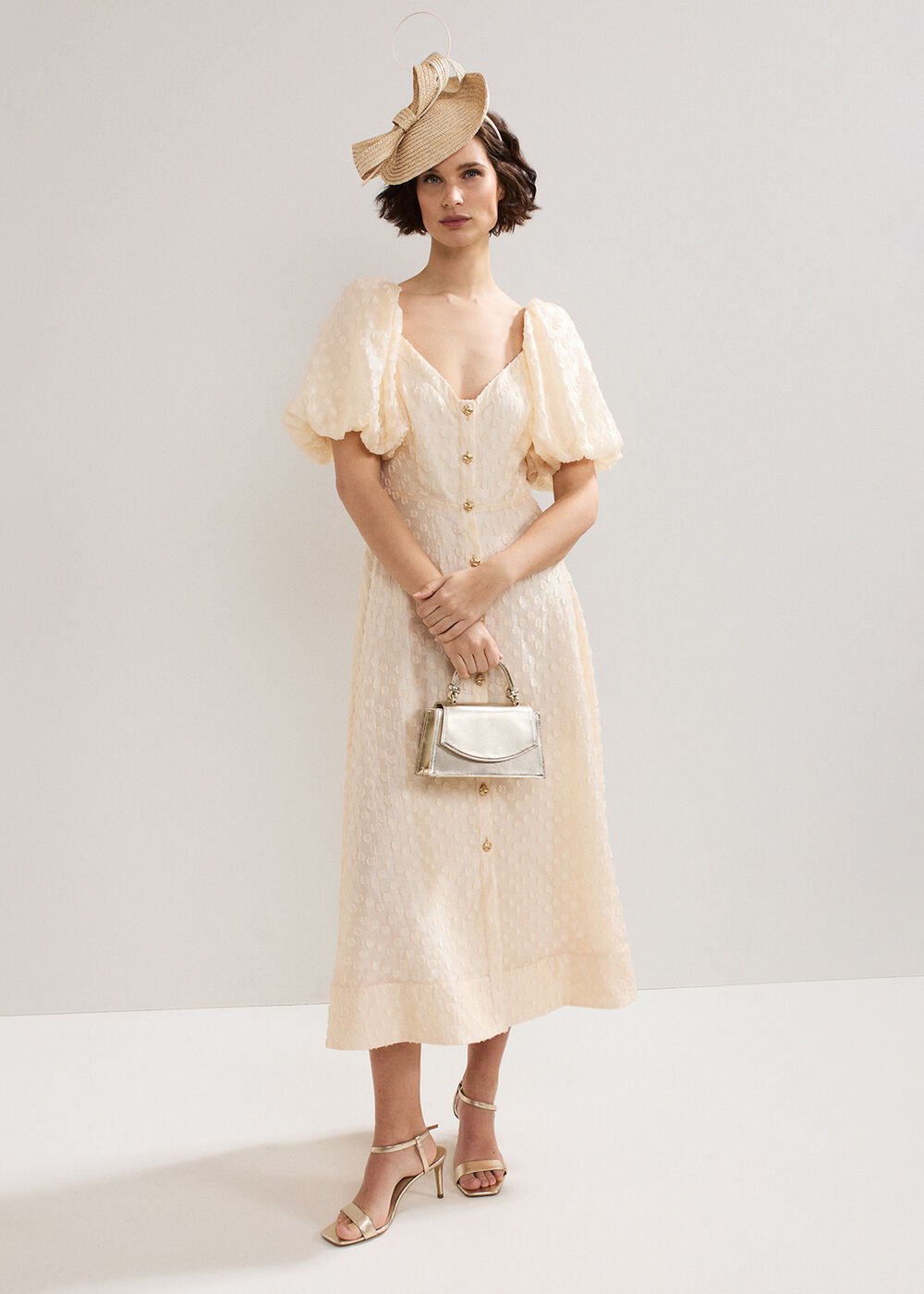 Bonnie Midi Dress Cream