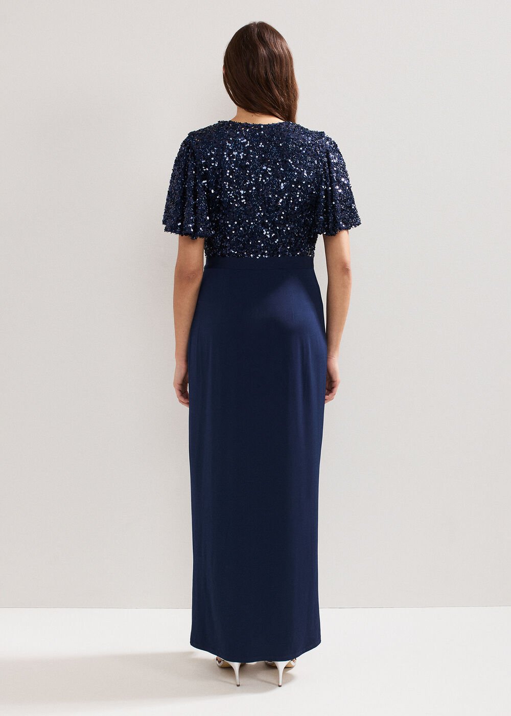 Janessa Sequin Dress Navy