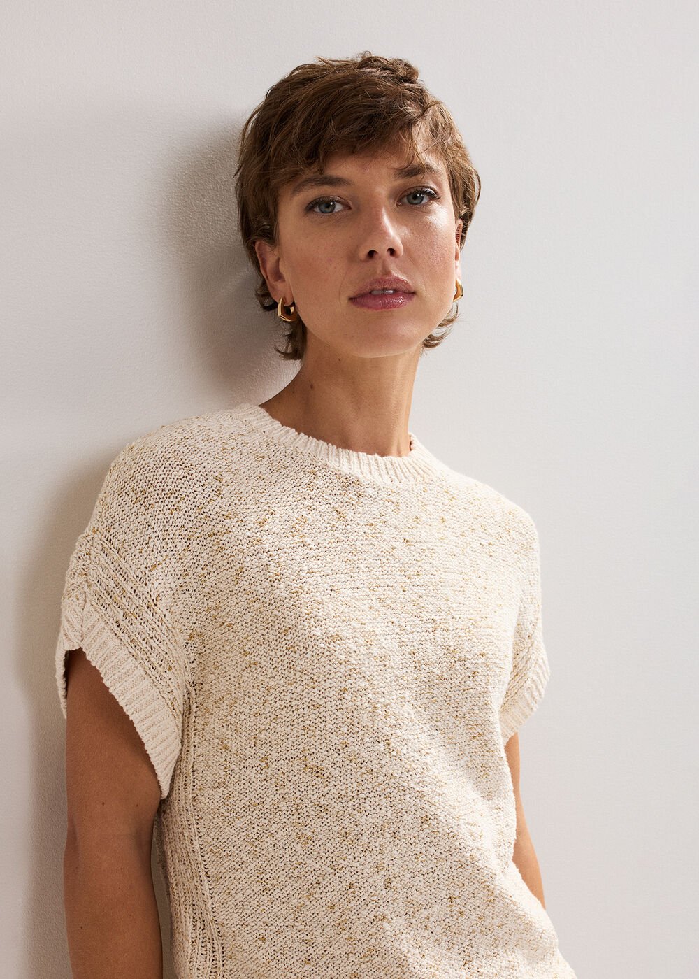 Janet Textured Tank Neutral