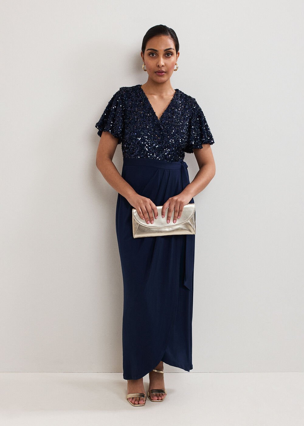 Petite Janessa Dress Navy