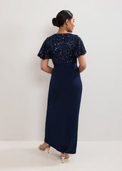 Petite Janessa Dress Navy