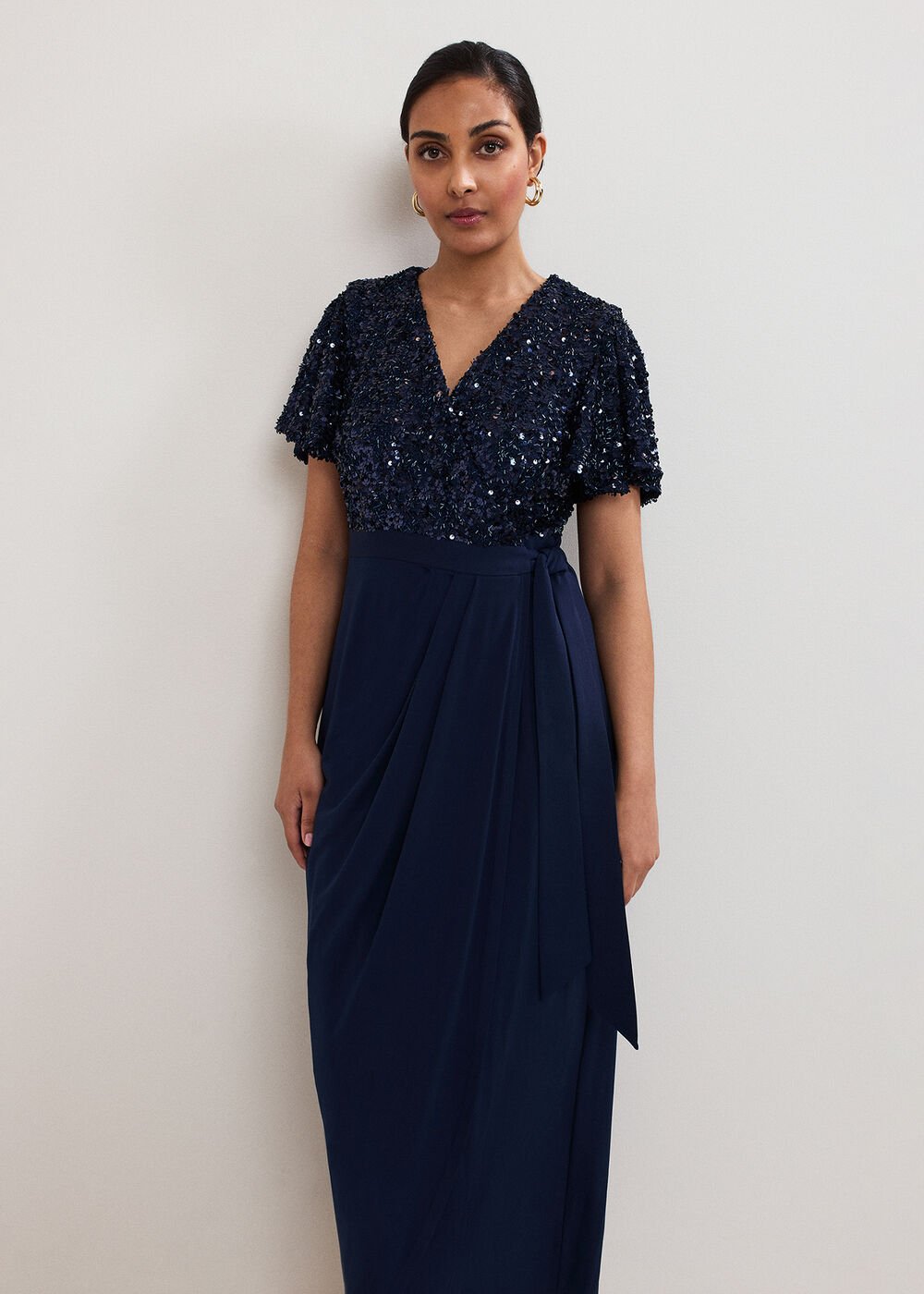 Petite Janessa Dress Navy