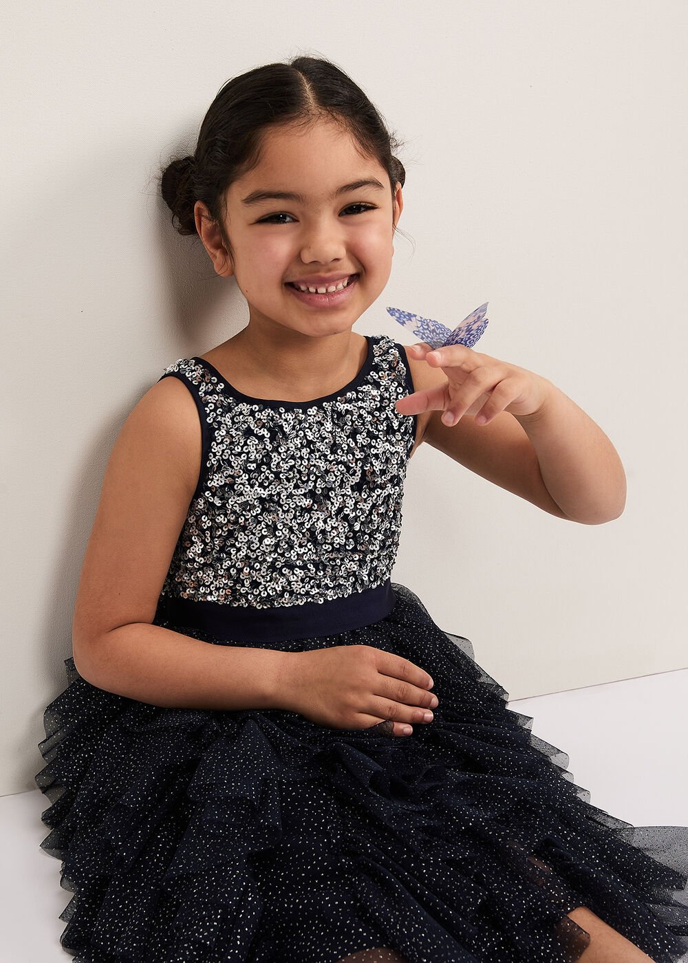 Andrina Sequin Dress Navy