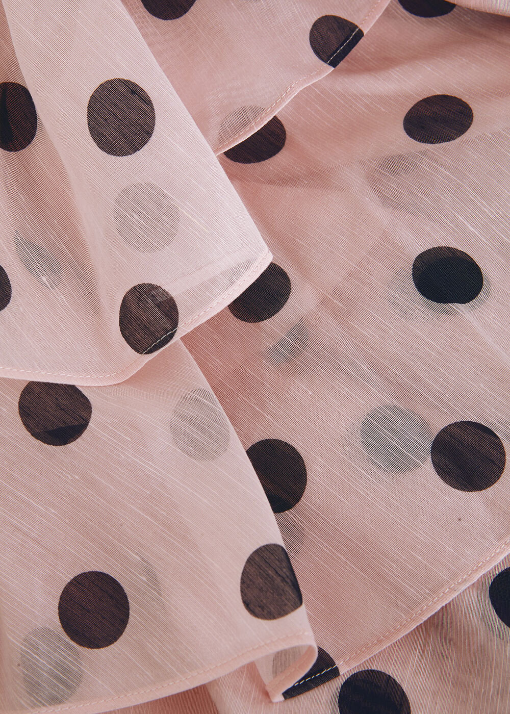 Spot Ruffle Dress Pink
