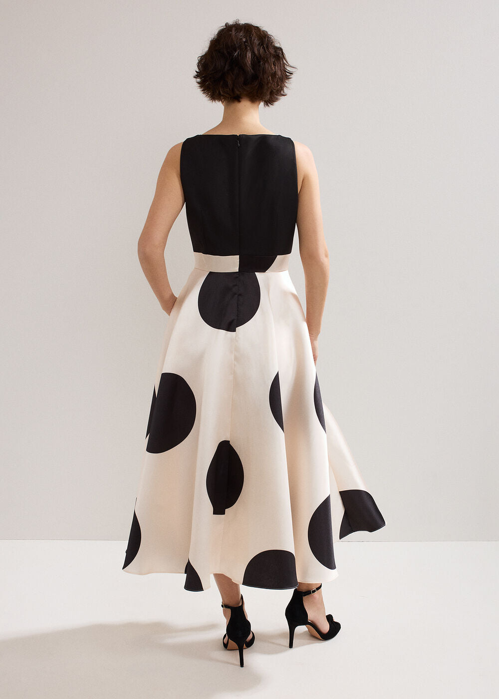 Delie Spot Dress Black/Ivory