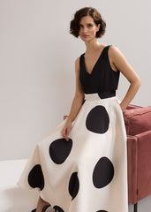 Delie Spot Dress Black/Ivory