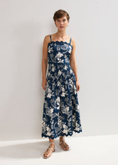 Evalina Print Skirt Blue