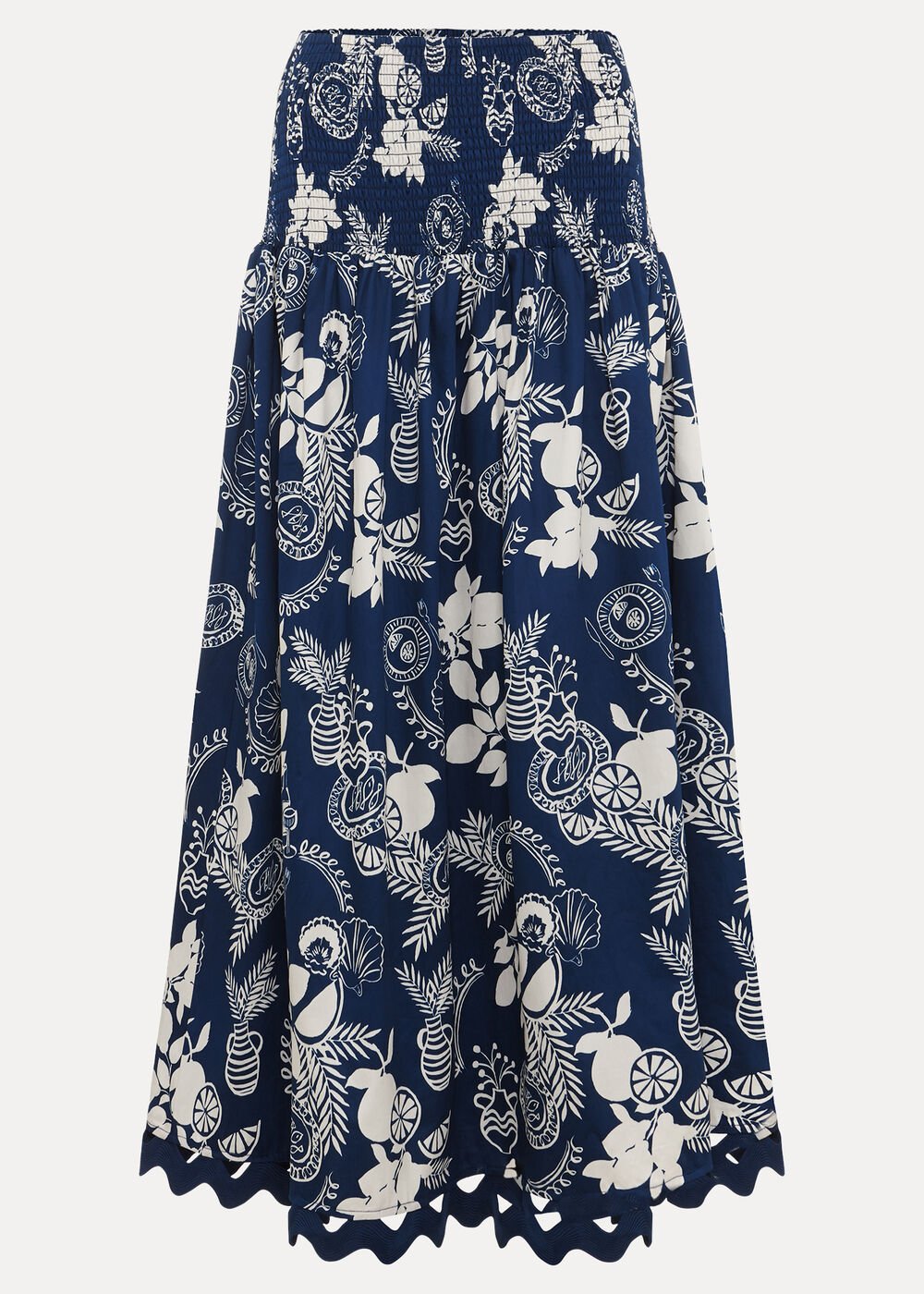 Evalina Print Skirt Blue