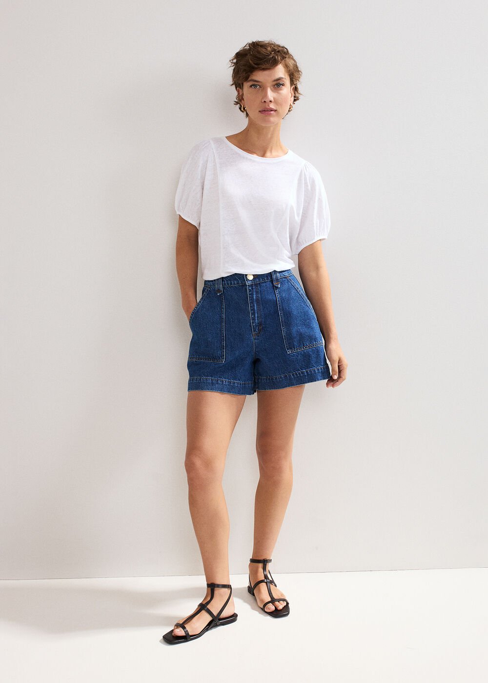 Sonnie Denim Short Mid Wash