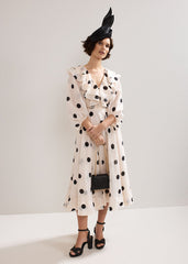 Jaqlyn Spot Dress Cream
