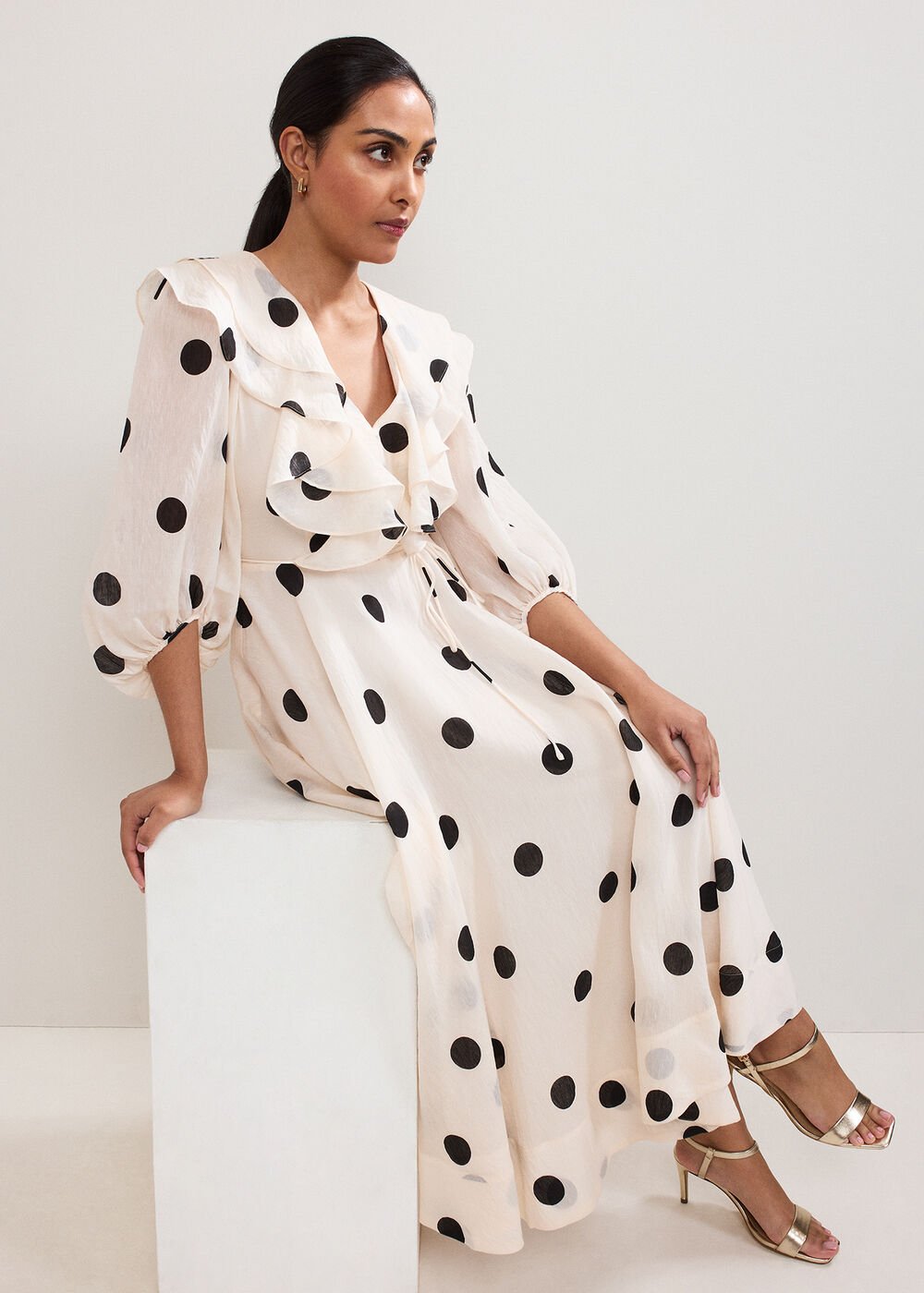 Petite Jaqlyn Dress Cream