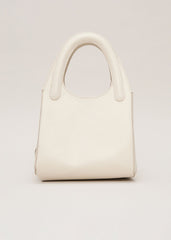 Leather Square Tote Ivory