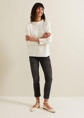Elise Ripple Jumper Ivory