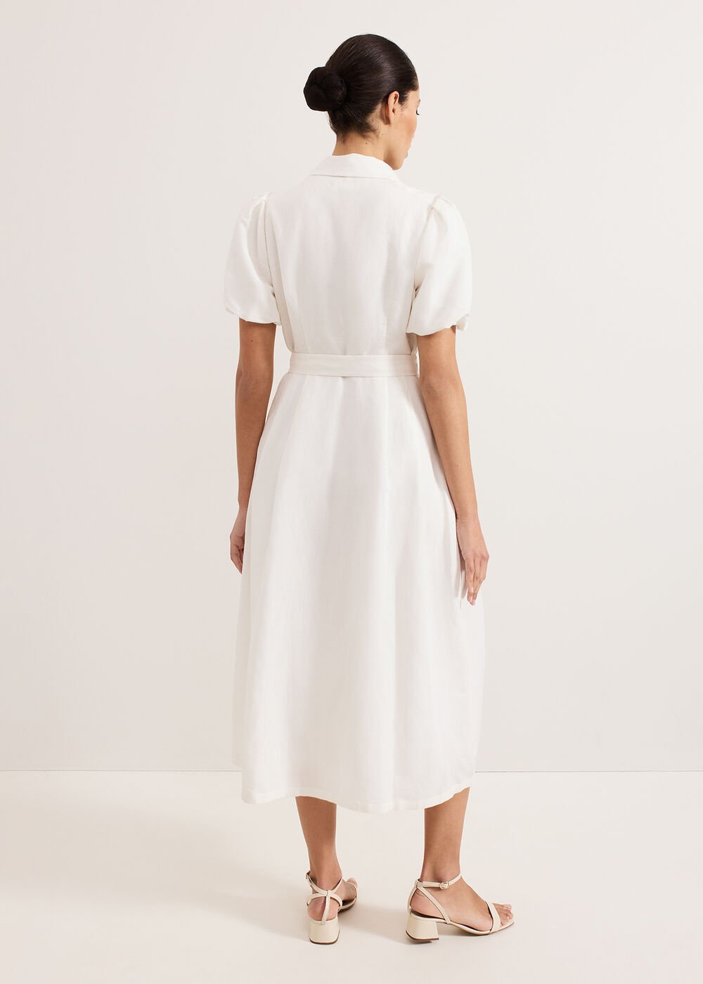 Carlotta Linen Dress White