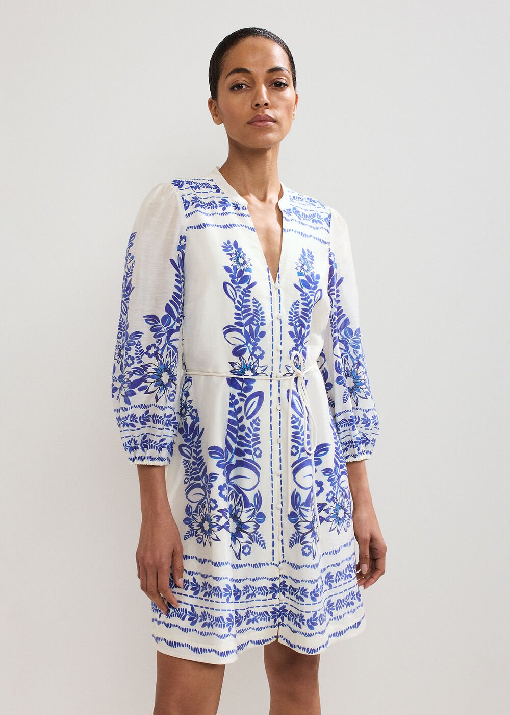Pia Floral Dress Ivory