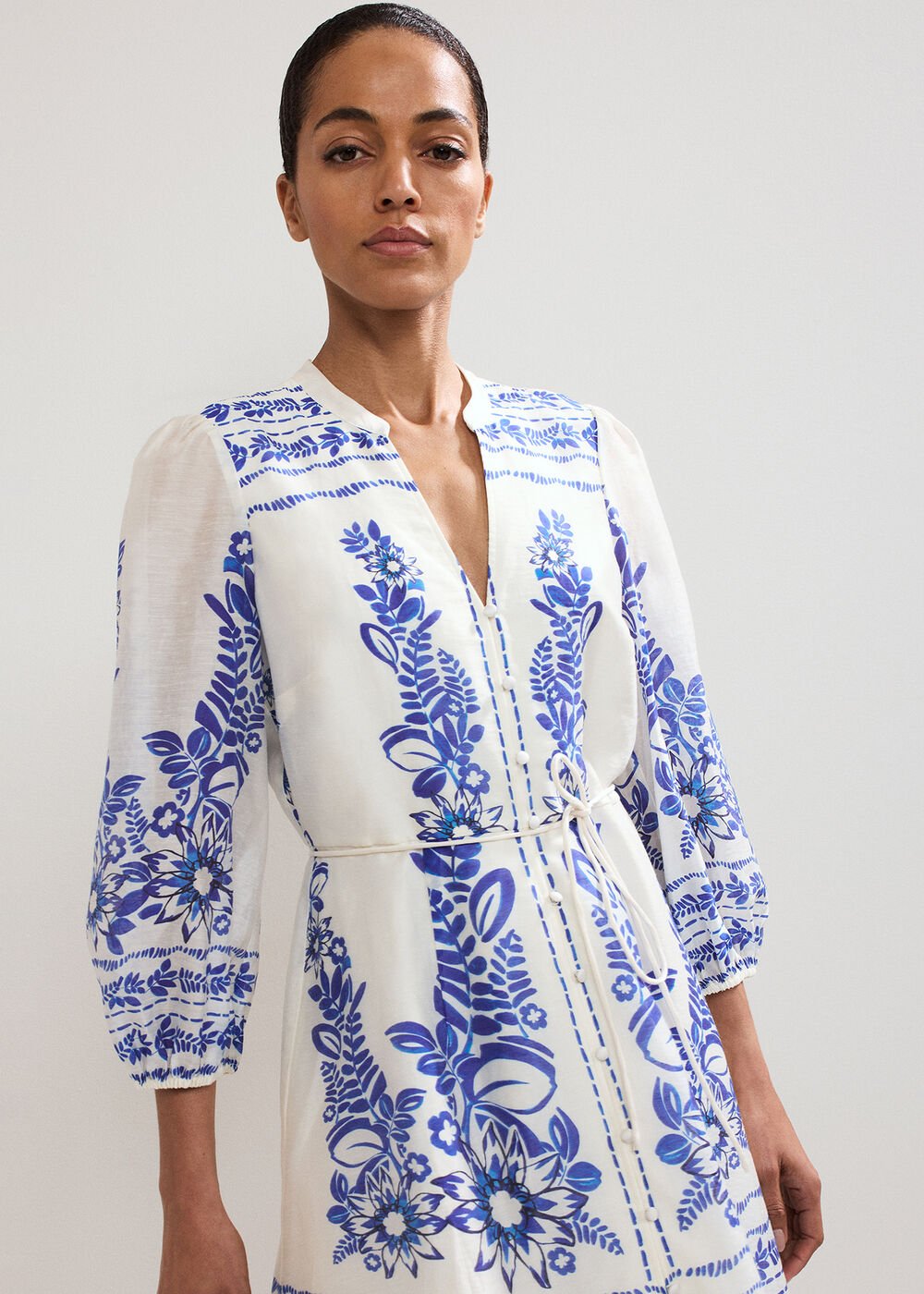Pia Floral Dress Ivory