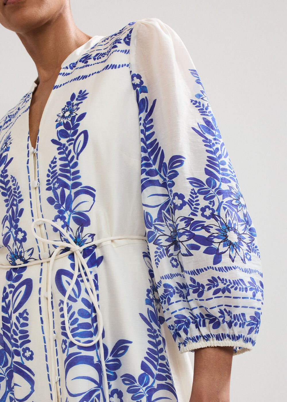 Pia Floral Dress Ivory