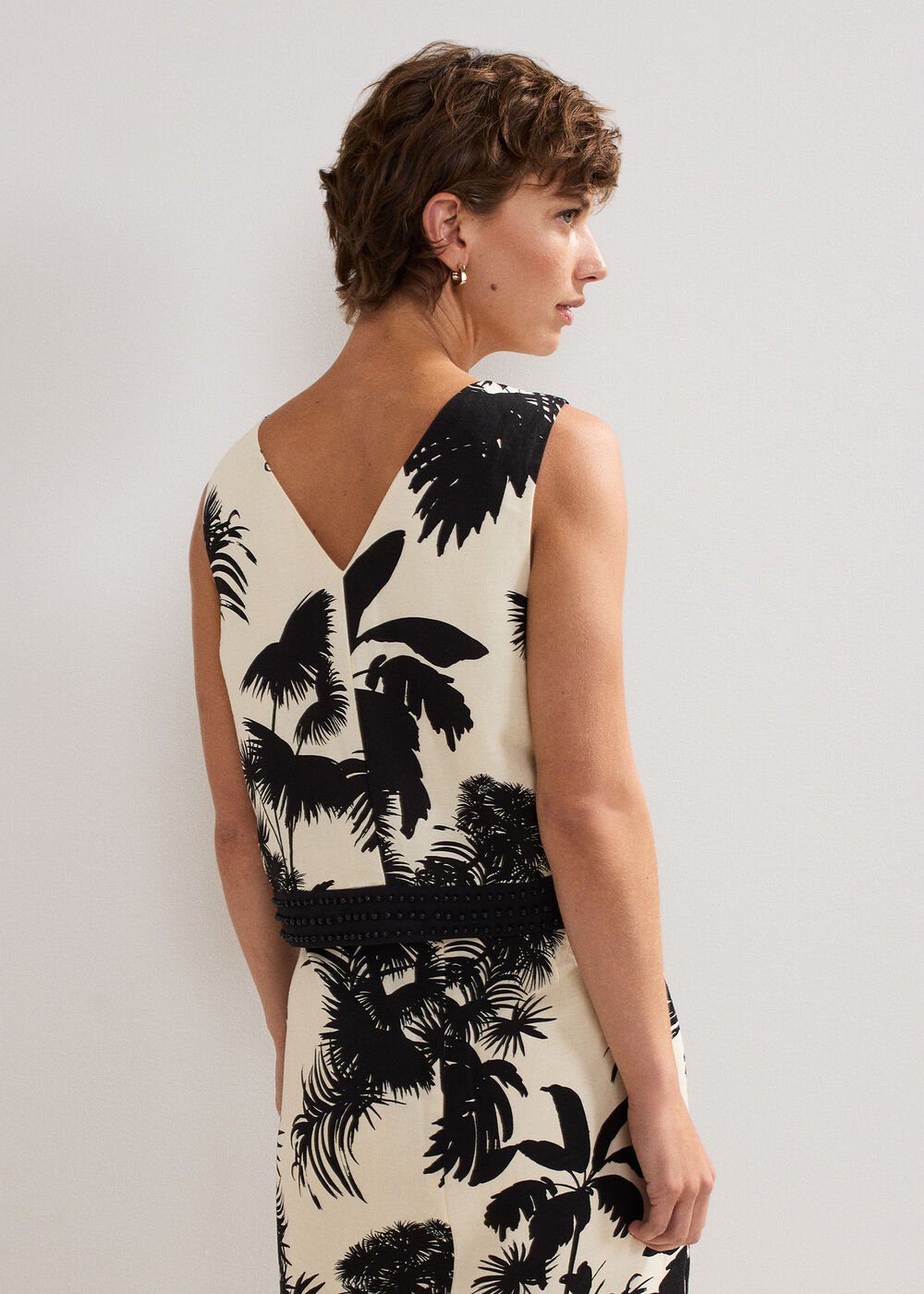 Vittoria Beaded Top Black/Ivory