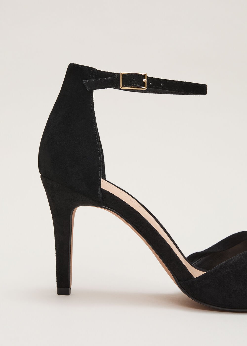 Suede Knotted Sandal Black