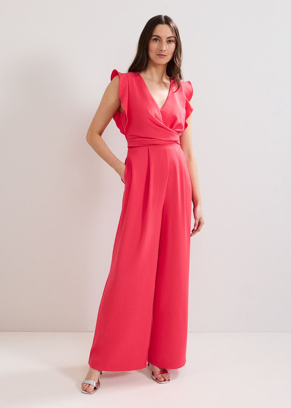 Ayla Ruffle Jumpsuit Pink