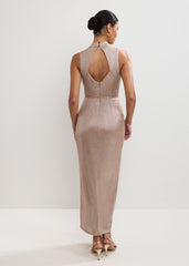 Libby Metallic Dress Gold
