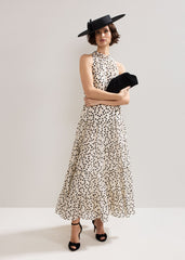 Nita Spot Maxi Dress Ivory