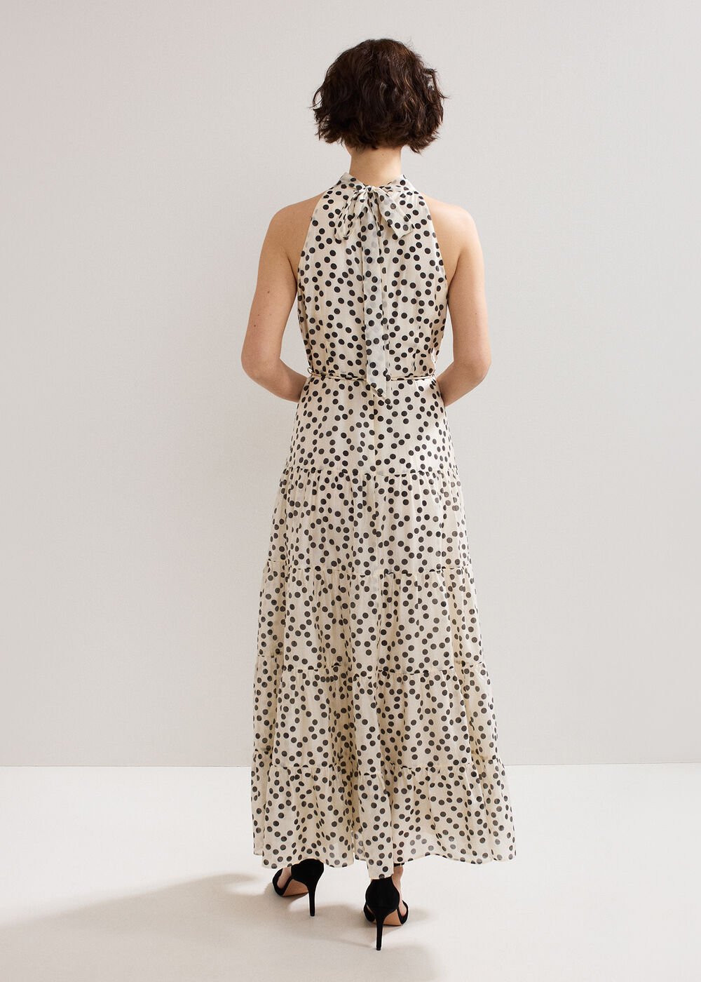Nita Spot Maxi Dress Ivory